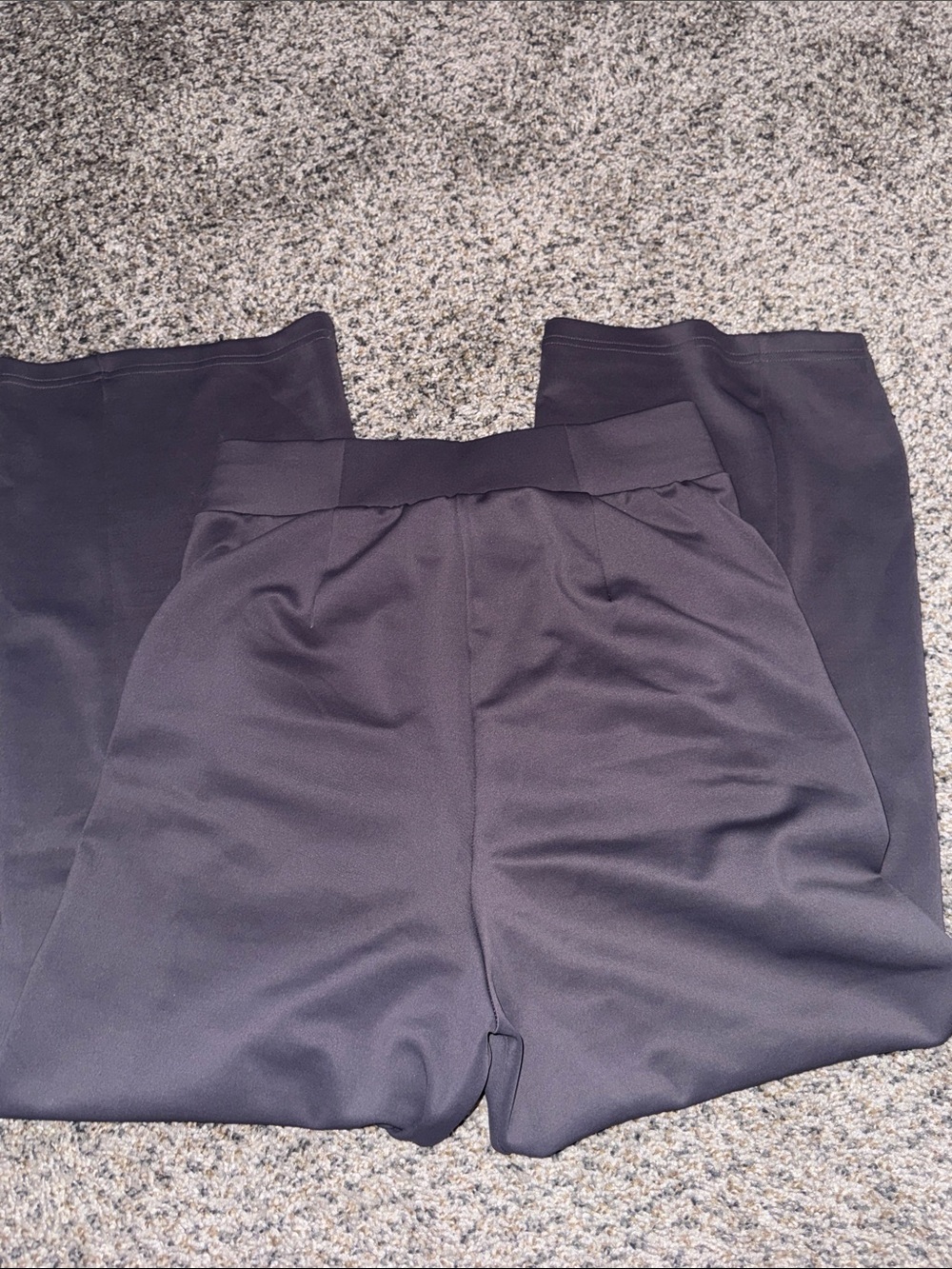 adidas Gray Wide-Leg Women's Pants with Subtle Logo - Picture 7 of 11